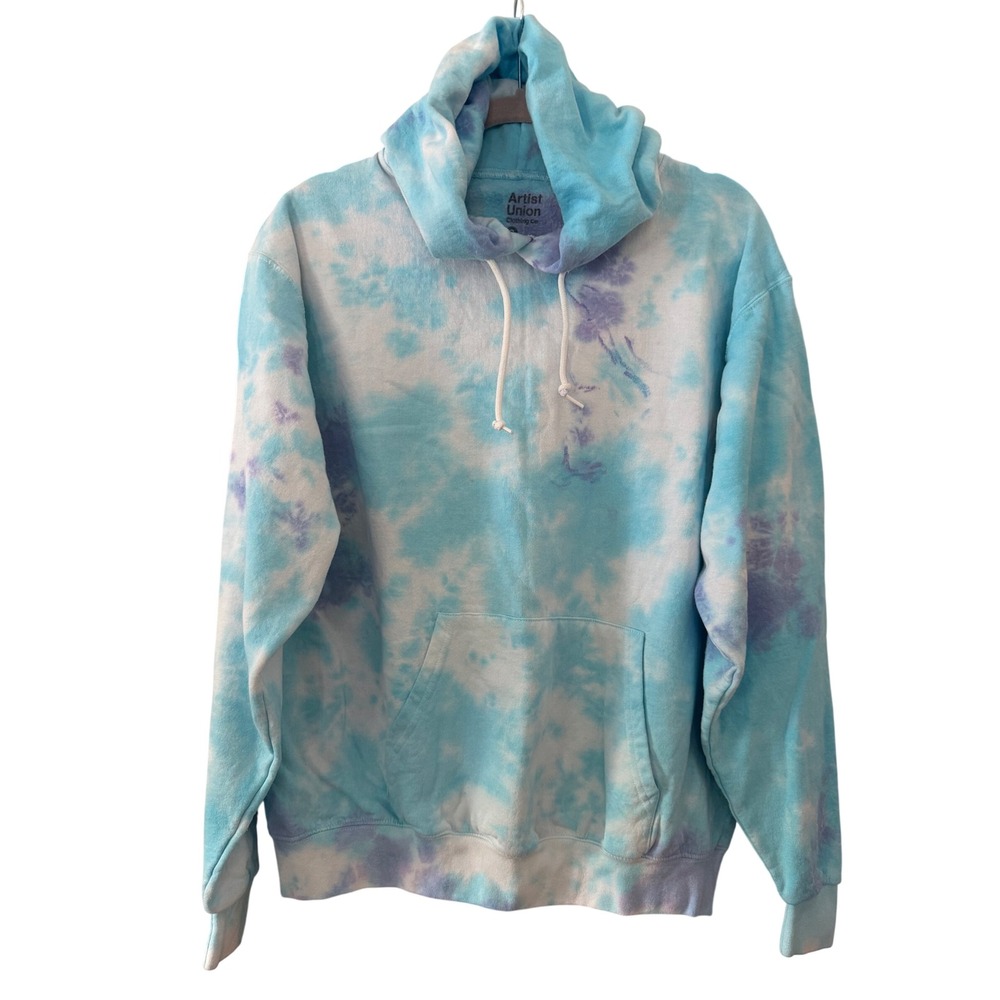 Artist Union Clothing Co. Women's S Tie Dye Blue Hoodie Sweatshirt | SKU 1012